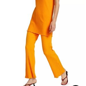 New w/out Tags Simon Miller Cyrene Rib Knit Pants SUNSET ORANGE Medium